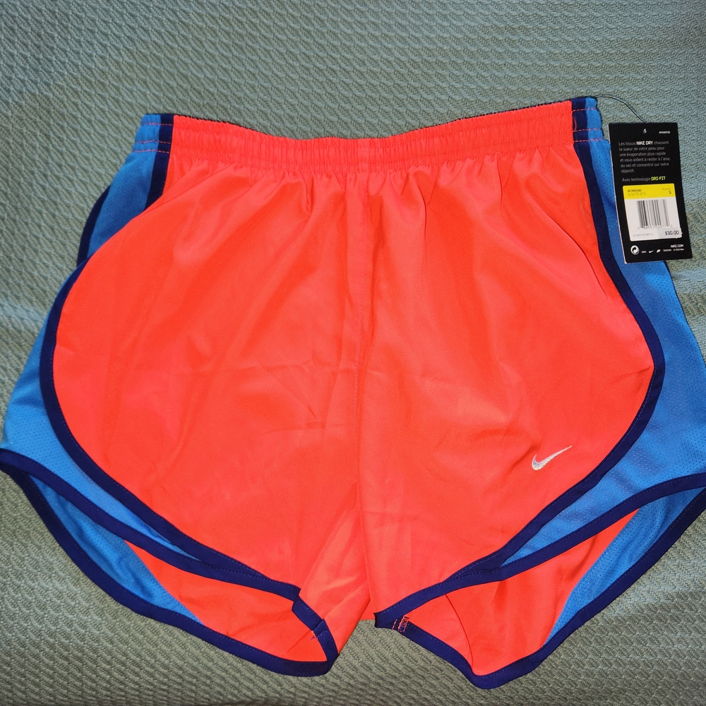 NWT Nike Women's Orange and Blue Running Shorts